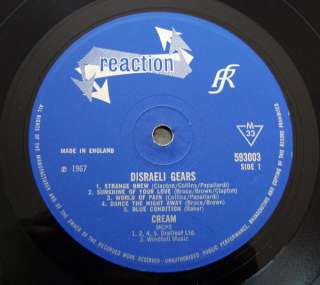 CREAM Disraeli Gears UK SIGNED Earliest Press MONO LP  