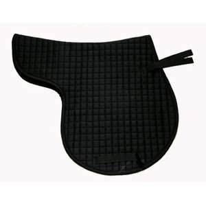  All Purpose English Saddle Pad Quilted Cotton Black 