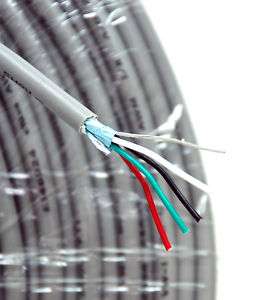 5m Single Shielding Cable Wire 4C 24AWG 80℃300V VW 1  