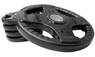 Body Solid 300 lb. Rubber Grip Olympic Weight Set, 7 Olympic Bar and 