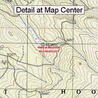 USGS Topographic Quadrangle Map   Wildcat Mountain, Oregon (Folded 