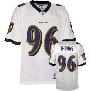 Adalius Thomas Jersey Reebok White Replica #96 Baltimore Ravens 