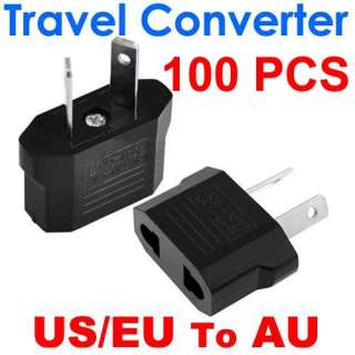 100 PCS US EU To AU Power Plug Adapter Travel Converter  