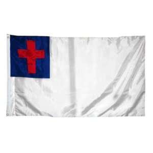  Christian Flag 2 1/2X4 Foot Nylon Patio, Lawn & Garden