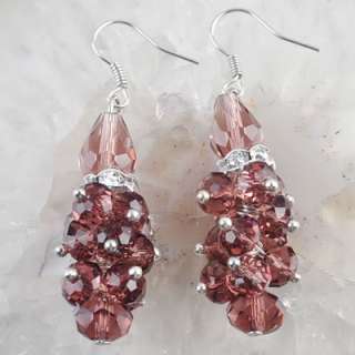 Beautiful Crystal Faceted beads Earrings Pair A3535  