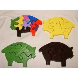  Wooden Animal Puzzles: Home & Kitchen