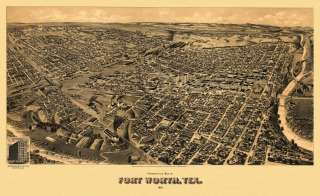 1891 perspective map of fort worth texas 1891 year 1891 city fort 