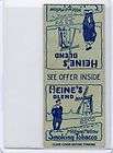 HEINES BLEND MILD AND MELLOW SMOKING MATCHBOOK COVER