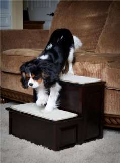 Wood Pet DOG STEPS 2 sizes Espresso or Cherry stairs  