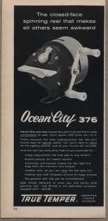 1959 Vintage Ad Ocean City 376 Fishing Reels True Temper American 
