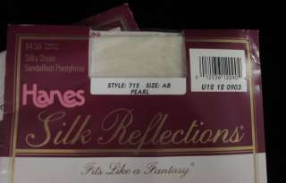 LOT 2 HANES Silk Reflections Pearl White Pantyhose AB  