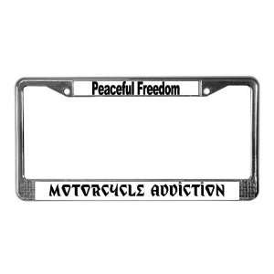  Motorcycle Addiction Motorcycle License Plate Frame by 