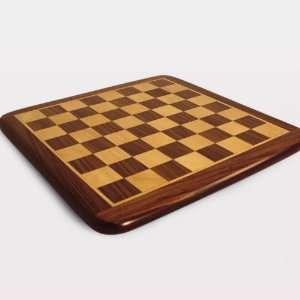  15 Inch Rosewood and Maple Chess Board with Frame Toys 