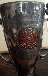   Vintage c.1907 Silver Plated Loving Cup GOLF Trophy Indian Wollaston