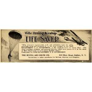  1920 Ad Irving Airship Life Saver Parachute Buffalo NY 