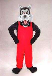 BIG BAD WOLF MASCOT HEAD Costume Suit Halloween Prop 1  