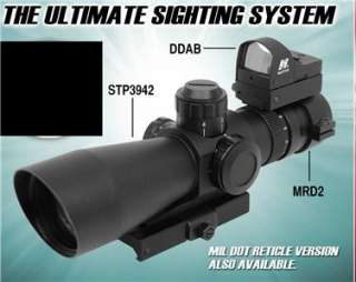   dual sights red dot and 3x9 combo Bullet drop compensater %  