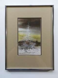 Alfred Lee Texas Patch of Weeds Original Signed Watercolor Painting 
