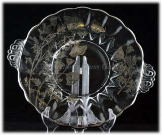New Martinsville Janice Platter with Silver City Flanders Overlay 