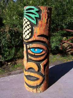 TIKI STATUE 406 Hawaiian Polynesian carvings by PTC  
