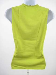 You are bidding on a CELINE Chartreuse Silk Sleeveless Knit Top 