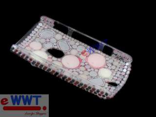 for Sony Ericsson Xperia Neo V New Bling Rhinestone Cover Case Rose 