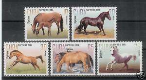 CUBA 2005 HORSES SET SC 4519   4523 MNH  
