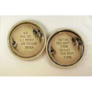   Tidbit Plates with Wine Sayings by Grasslands Road: Kitchen & Dining