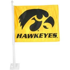  Iowa Hawkeyes Gold Car Flag