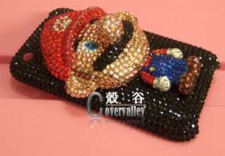 Bling Swarovski crystal Super Mario case cover iphone 3g 3gs 4 4g #161 