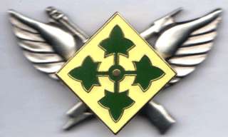 4th Inf Div Vietnam 1st Style Air Assault Badge  