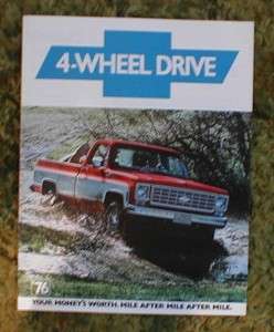 1976 Chevy 4WD Pickup Truck Brochure 76 Chevrolet  