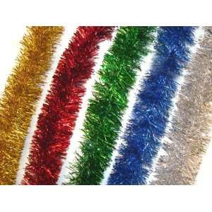    18 Ft. Soft & Silky Gold Christmas Tinsel Garland: Home & Kitchen