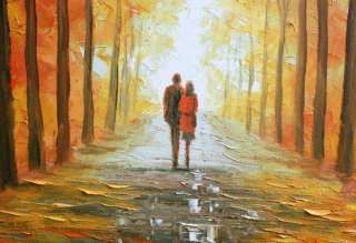    original modern oil painting on canvas AUTUMN MELODY  