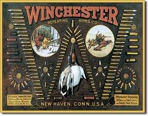 WINCHESTER BULLET BOARD GUNS RIFLES FIRE ARM HUNTING PICTURE POSTER 