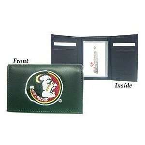   State Seminoles Embroidered Leather Tri Fold Wallet