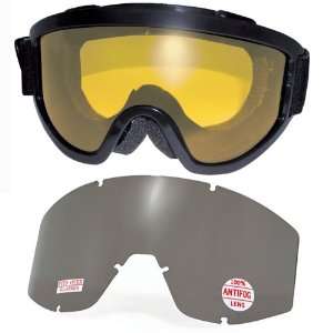 Global Vision Windshield Kit II Goggles with Yellow and Smoke Lenses