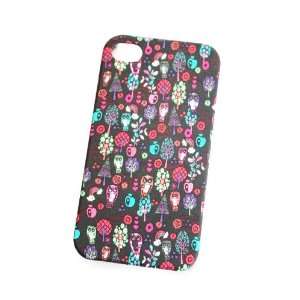   Plastic Hard Back Case Cover for iPhone 4g Black Moroccan Style Case