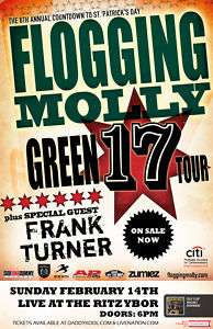 Flogging Molly * Original Concert Poster * Frank Turner  