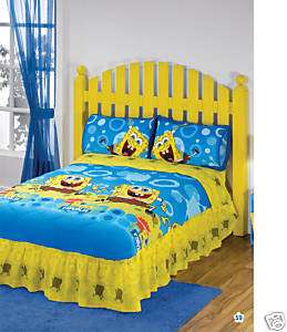 NW Nick Sponge Bob Bedspread Sheets Bedding Set Full 5p  