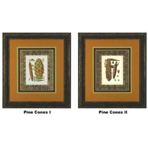  International Arts Pine Cones I & II Framed Artwork