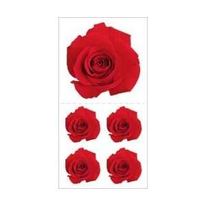  : Paper House Stickers 2X2 6/Pkg   Red Rose Red Rose: Home & Kitchen