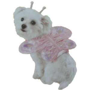  Dog Pink Butterfly Costume with Antenae Pet Large: Kitchen 