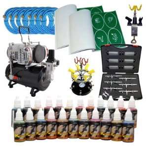  Ultimate 6 Airbrush Tattoo Kit with 28 1 Ounce Temporary 