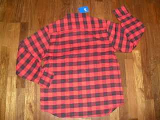 Nike SB Woodsman Flannel Shirt Sz L new 384069 red black  