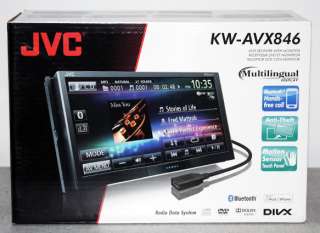 JVC KW AVX846 Bluetooth 7 Screen LCD DVD MP3 iPOD Car Player Receiver 