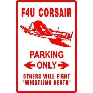  F4U CORSAIR PARKING navy plane bent wing sign
