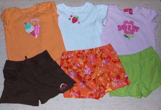 Girls 6 6X 7 LOT   18 Piece Shorts Shirts Tops Summer OLD NAVY GAP Mix 