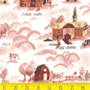  45 Wide Hometown Blush Fabric By The Yard Arts, Crafts 