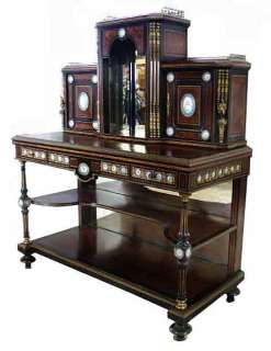 Walnut & Bronze Mounted Writing Desk w46 Sevres Plaques  